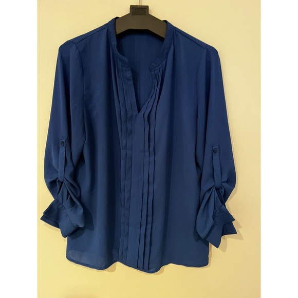 41Hawthorn Tops - 41 Hawthorn Blue Popover Tunic Top Size Medium